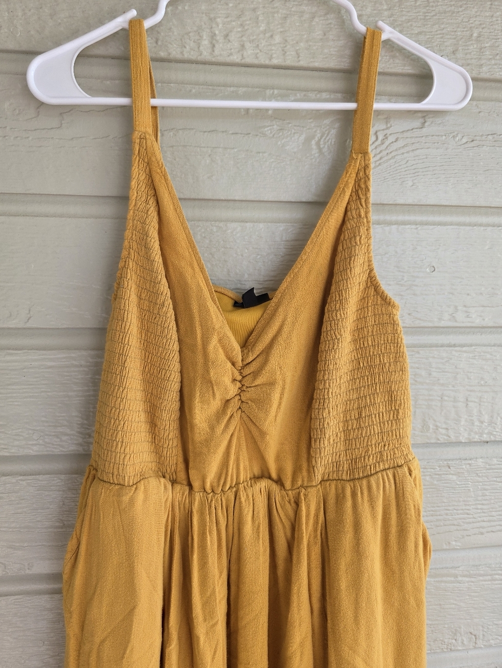 torrid Mustard Yellow Smocked V-Neck Midi Dress - Picture 2 of 7